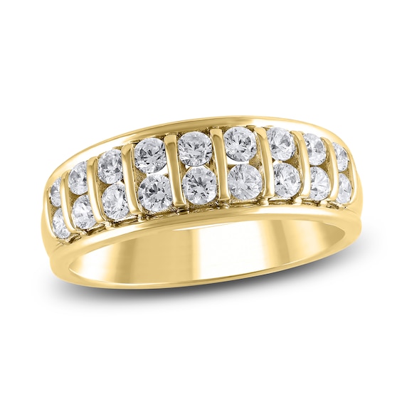 Diamond Wedding Band 34 ct tw 14K Yellow Gold