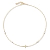 Thumbnail Image 2 of Children's Freshwater Cultured Pearl & Diamond Cross Necklace 14K Yellow Gold 13"