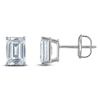 Thumbnail Image 1 of Emerald-Cut Lab-Grown Diamond Solitaire Stud Earrings 1-1/2 ct tw 14K White Gold (F/SI2)