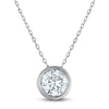 Thumbnail Image 1 of Certified Diamond Bezel-Set Solitaire Necklace 1 ct tw 14K White Gold 18" (I1/I)