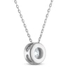 Thumbnail Image 3 of Certified Diamond Bezel-Set Solitaire Necklace 1 ct tw 14K White Gold 18" (I1/I)