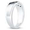 Thumbnail Image 2 of Men's Black & White Diamond Wedding Band 3/8 ct tw 14K White Gold