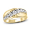 Thumbnail Image 1 of Lab-Grown Men's Diamond Wedding Band 1-1/2 ct tw 14K Yellow Gold