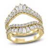 Thumbnail Image 1 of Lab-Grown Diamond Enhancer Baguette & Round-Cut Ring 2 ct tw 14K Yellow Gold