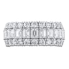 Thumbnail Image 3 of Lab-Grown Diamond Emerald & Round-Cut Anniversary Ring 2-1/2 ct tw 14K White Gold