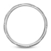 Thumbnail Image 4 of Men's White Lab-Created Sapphire Sandblast Ring Sterling Silver