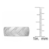 Thumbnail Image 5 of Men's White Lab-Created Sapphire Sandblast Ring Sterling Silver