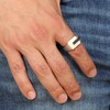 Thumbnail Image 6 of Men's Black Diamond Angled Fashion Ring 1/4 ct tw Sterling Silver