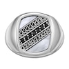 Thumbnail Image 3 of Men's Natural Mother-of-Pearl & Black Spinel Textured Ring Stainless Steel