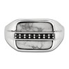 Thumbnail Image 3 of Men's Natural Black Spinel & Howlite Ring Sterling Silver