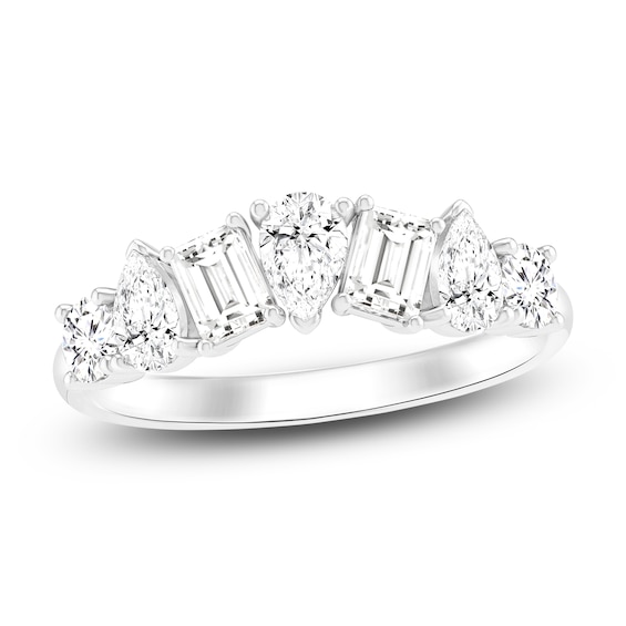 Jared Signature Pear, Round & Emerald-Cut Lab-Grown Diamond Fashion Ring 1-1/2 ct tw 14K White Gold