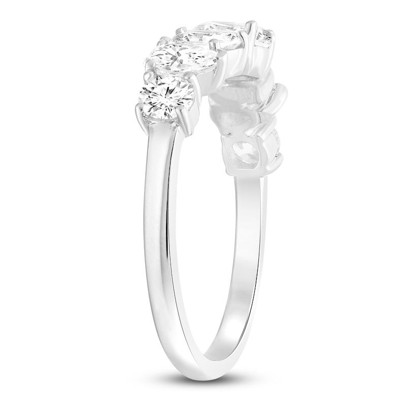 Main Image 2 of Pear, Round & Emerald-Cut Lab-Grown Diamond Fashion Ring 1-1/2 ct tw 14K White Gold
