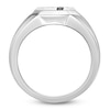 Thumbnail Image 4 of Men's Black Diamond Octagon Signet Ring 1/8 ct tw Sterling Silver