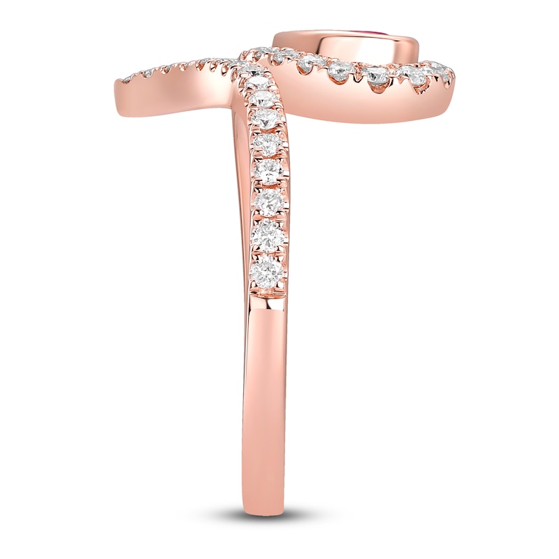 14K White Yellow or Rose Gold Ruby Pear & 1/6 CTW Diamond Double V Ring 14K White Yellow or Rose Gold Ruby Pear & 1/6 CTW Diamond Double V Ring