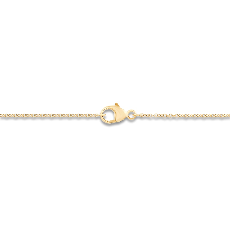 Main Image 3 of Children's Diamond-Accent Cross Necklace 14K Yellow Gold 13"