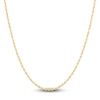 Thumbnail Image 1 of Solid Diamond-Cut Glitter Rope Chain Necklace 2mm 14K Yellow Gold 16"