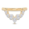 Thumbnail Image 3 of Certified Pear-Shaped & Oval-Cut Created By Jared Studio Lab-Grown Diamond Contour Anniversary Ring 1/2 ct tw 14K Yellow Gold