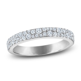 Vera Wang VOW Diamond Two-Row Wedding Band 1/2 ct tw 14K White Gold