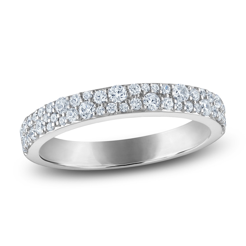 Main Image 1 of Vera Wang VOW Diamond Two-Row Wedding Band 1/2 ct tw 14K White Gold