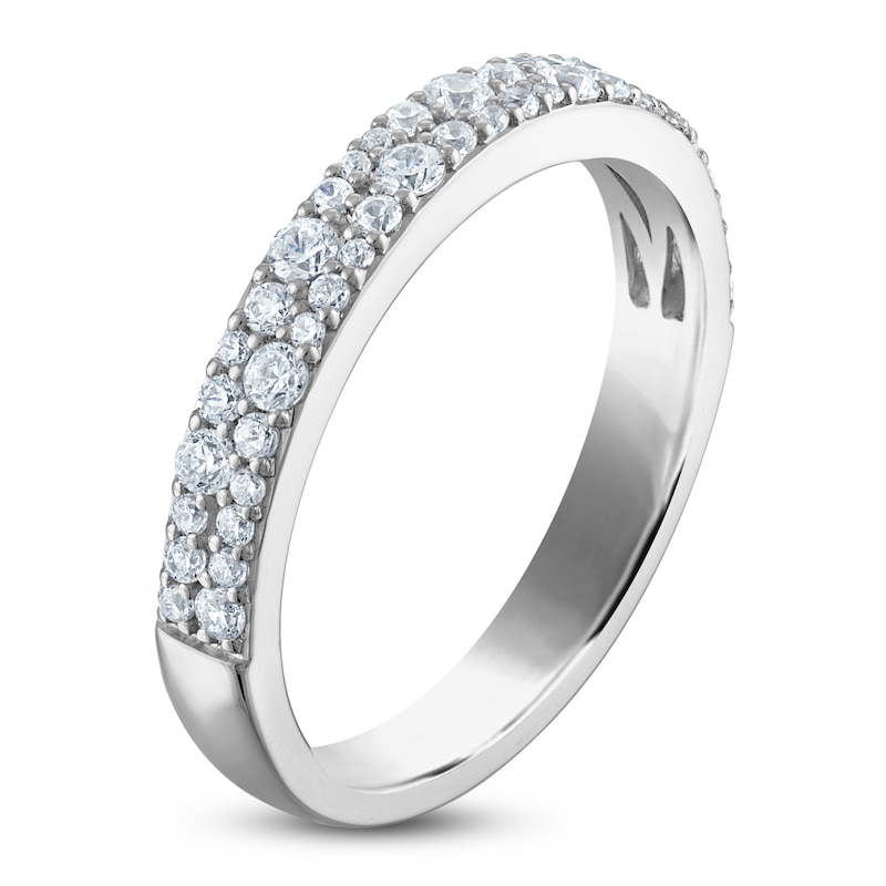 Main Image 2 of Vera Wang VOW Diamond Two-Row Wedding Band 1/2 ct tw 14K White Gold