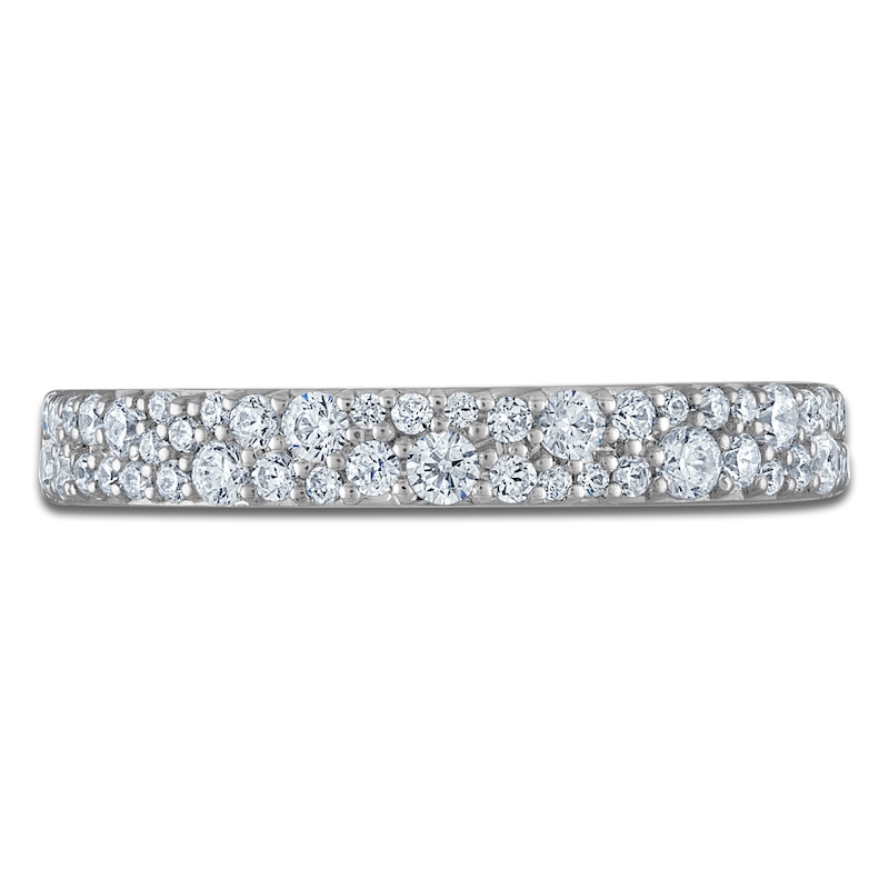 Main Image 3 of Vera Wang VOW Diamond Two-Row Wedding Band 1/2 ct tw 14K White Gold