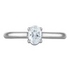 Thumbnail Image 3 of Oval-Cut Lab-Grown Diamond Solitaire Plus Engagement Ring 5/8 ct tw Platinum (VS2/F)