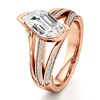 Thumbnail Image 4 of J'Lure Lab-Grown Diamond Leaf Step-Cut Engagement Ring 2-3/8 ct tw 18K Rose Gold