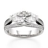 Thumbnail Image 1 of J'Lure Lab-Grown Diamond Moval Old-Cut Engagement Ring 2-3/8 ct tw 18K White Gold