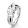 Thumbnail Image 4 of J'Lure Lab-Grown Diamond Moval Old-Cut Engagement Ring 2-3/8 ct tw 18K White Gold