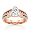 Thumbnail Image 1 of J'Lure Lab-Created Diamond Trillion Curved Brilliant-Cut Engagement Ring 2-1/3 ct tw 18K Rose Gold
