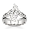 Thumbnail Image 1 of J'Lure Lab-Grown Diamond Leaf Step-Cut Engagement Ring 3-1/2 ct tw 18K White Gold