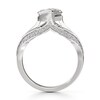 Thumbnail Image 2 of J'Lure Lab-Grown Diamond Leaf Step-Cut Engagement Ring 3-1/2 ct tw 18K White Gold