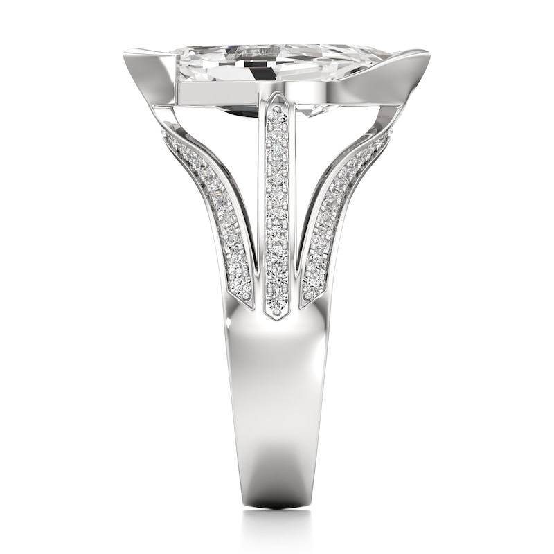Main Image 3 of J'Lure Lab-Grown Diamond Leaf Step-Cut Engagement Ring 3-1/2 ct tw 18K White Gold