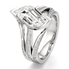 Thumbnail Image 4 of J'Lure Lab-Grown Diamond Leaf Step-Cut Engagement Ring 3-1/2 ct tw 18K White Gold