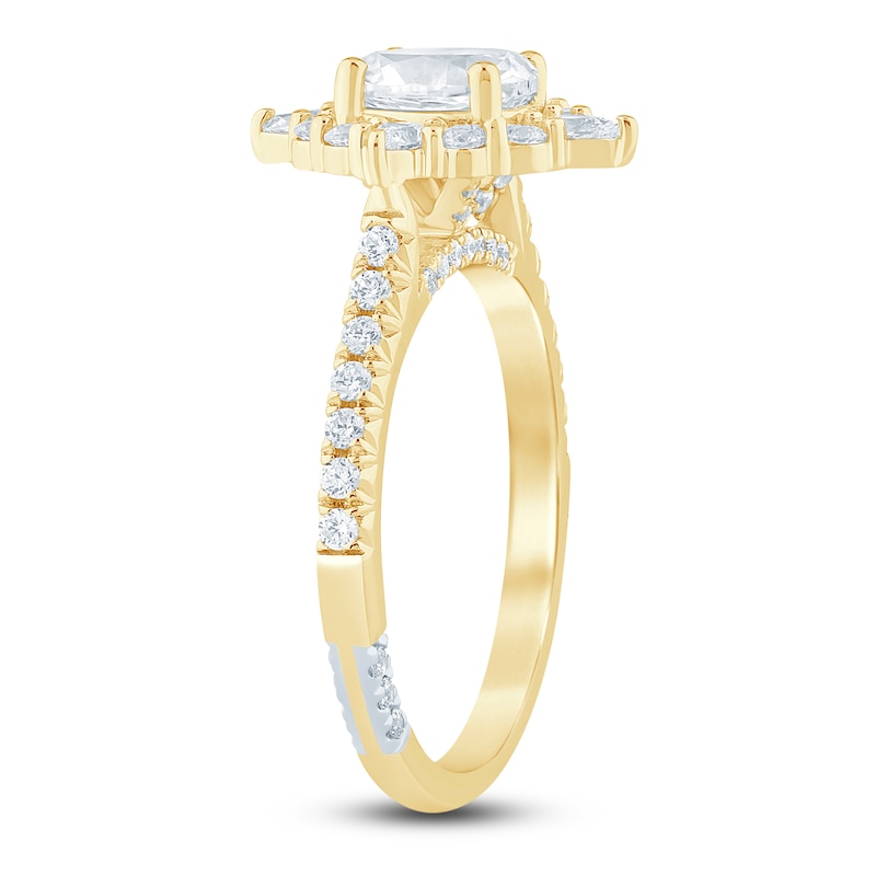 Main Image 2 of Pnina Tornai Oval-Cut Diamond Halo Engagement Ring 1-1/3 ct tw 14K Yellow Gold