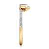 Thumbnail Image 3 of J'Lure Imperial-Emerald Step-Cut Lab-Created Diamond Contour Wedding Band 3/8 ct tw 18K Yellow Gold