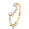 Thumbnail Image 4 of J'Lure Imperial-Emerald Step-Cut Lab-Created Diamond Contour Wedding Band 3/8 ct tw 18K Yellow Gold