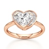 Thumbnail Image 1 of J'Lure Heart Brilliant-Cut Lab-Grown Diamond Half-Halo Engagement Ring 2 ct tw 18K Rose Gold
