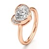 Thumbnail Image 4 of J'Lure Heart Brilliant-Cut Lab-Grown Diamond Half-Halo Engagement Ring 2 ct tw 18K Rose Gold