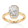 Thumbnail Image 1 of J'Lure Radiant Brilliant-Cut Lab-Created Diamond Half-Halo Engagement Ring 2 ct tw 18K Yellow Gold