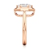 Thumbnail Image 3 of J'Lure Hexagon Brilliant-Cut Lab-Grown Diamond Half-Halo Engagement Ring 3 ct tw 18K Rose Gold