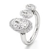 Thumbnail Image 4 of J'Lure Oval Step-Cut Lab-Grown Diamond Engagement Ring 3-3/4 ct tw 18K White Gold