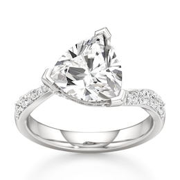 J'Lure Trillion Curved Brilliant-Cut Lab-Grown Diamond Bypass Engagement Ring 3-1/2 ct tw 18K White Gold
