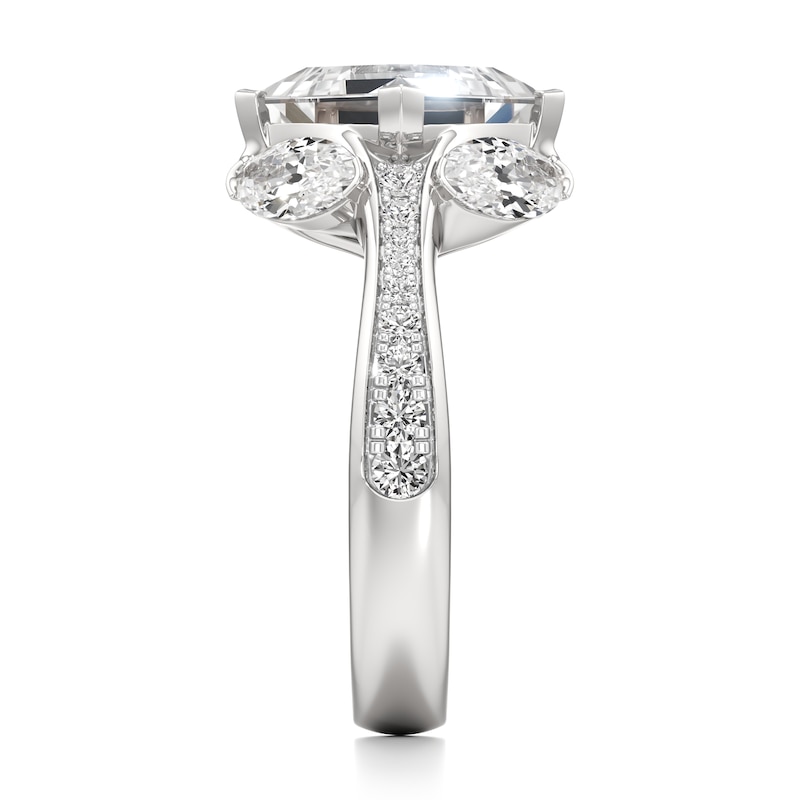 Main Image 3 of J'Lure Carre Step-Cut Lab-Grown Diamond Engagement Ring 4-1/2 ct tw 18K White Gold