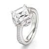 Thumbnail Image 4 of J'Lure Carre Step-Cut Lab-Grown Diamond Engagement Ring 4-1/2 ct tw 18K White Gold