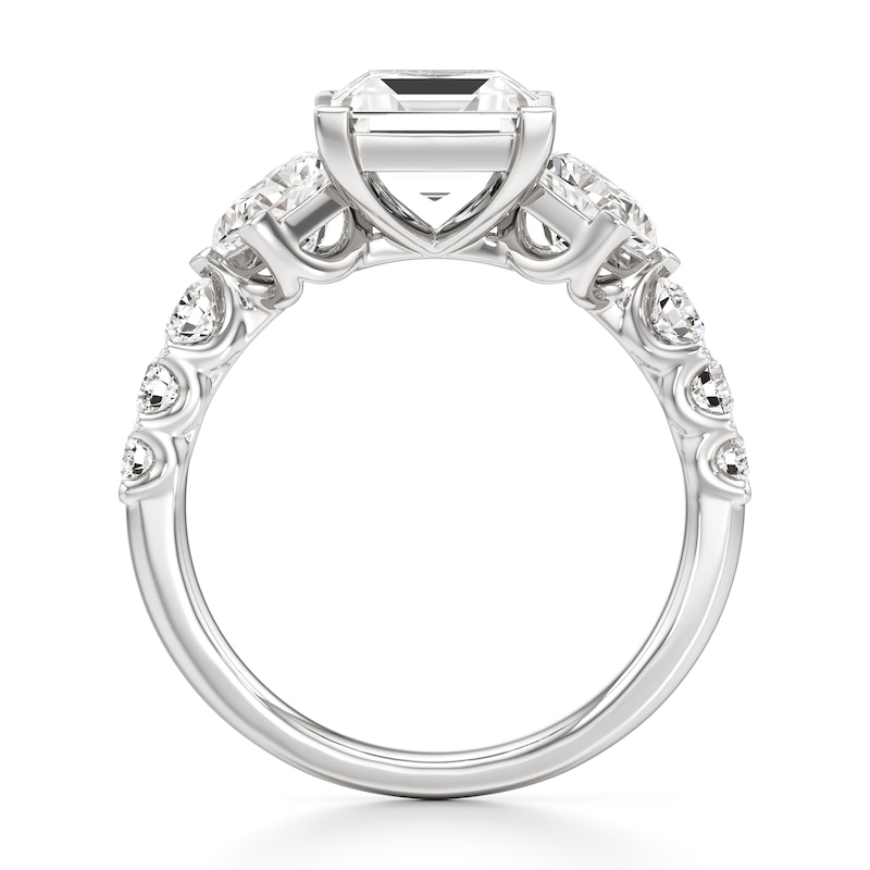 Main Image 2 of J'Lure Carre Step-Cut Lab-Grown Diamond Engagement Ring 3-1/2 ct tw 18K White Gold