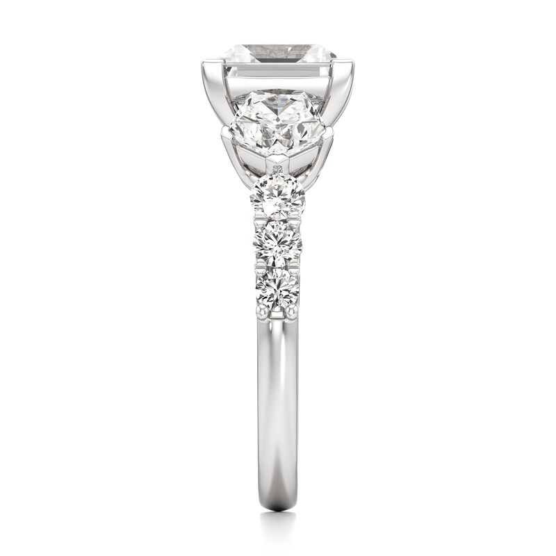 Main Image 3 of J'Lure Carre Step-Cut Lab-Grown Diamond Engagement Ring 3-1/2 ct tw 18K White Gold