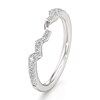 Thumbnail Image 4 of J'Lure Lab-Created Diamond Angled Contour Wedding Band 1/5 ct tw 18K White Gold