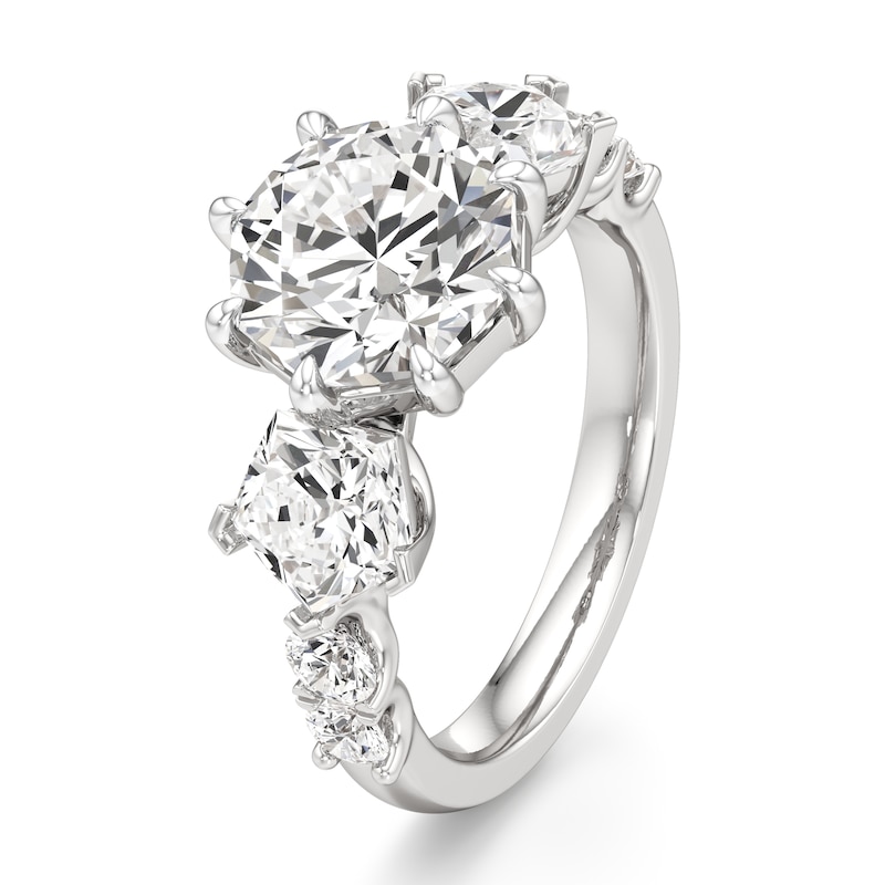 Main Image 4 of J'Lure Octagon Brilliant-Cut Lab-Grown Diamond Engagement Ring 4-3/4 ct tw 18K White Gold