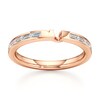 Thumbnail Image 1 of J'Lure Baguette-Cut Lab-Grown Diamond Contour Wedding Band 3/8 ct tw 18K Rose Gold